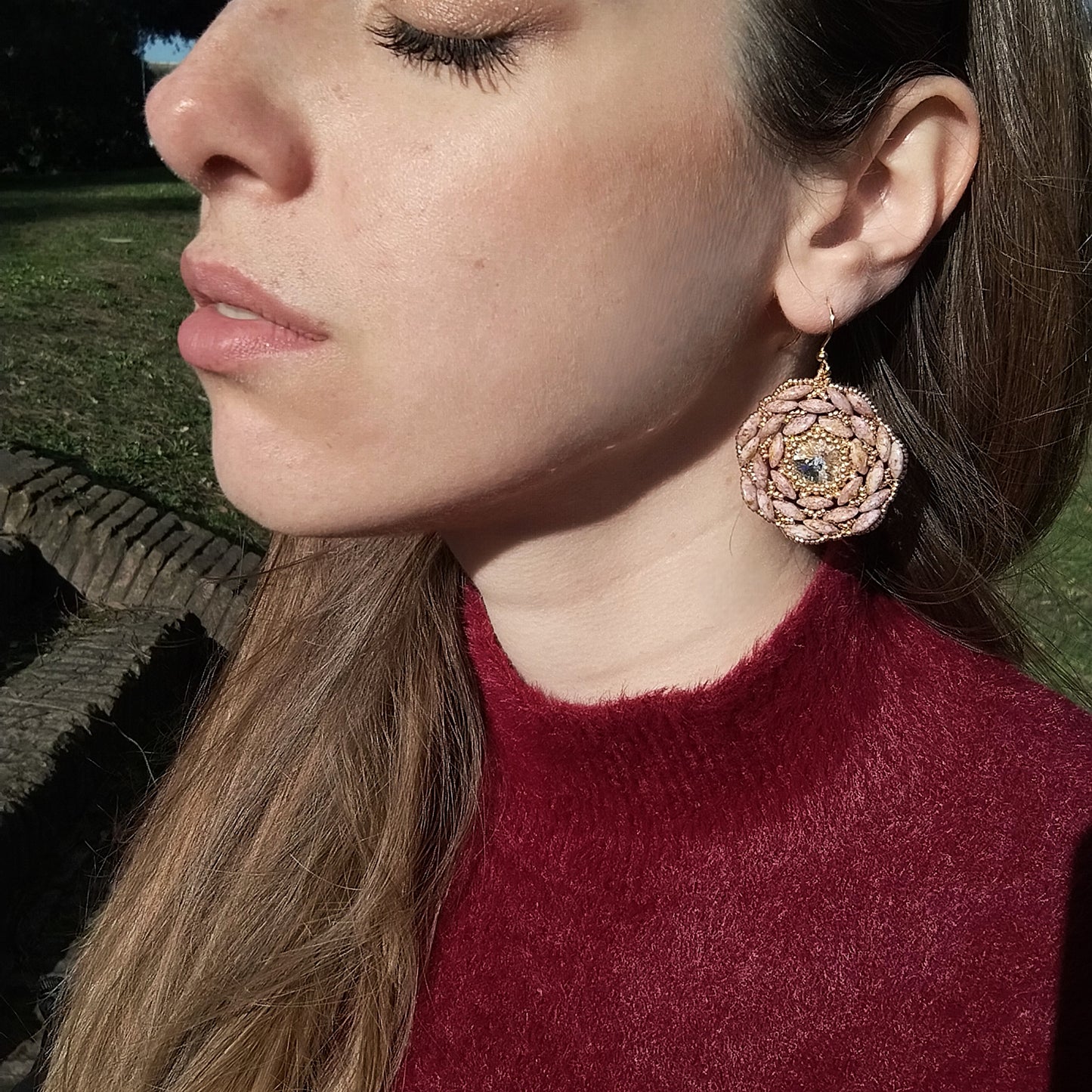 Orecchini Pendente "Rosa"