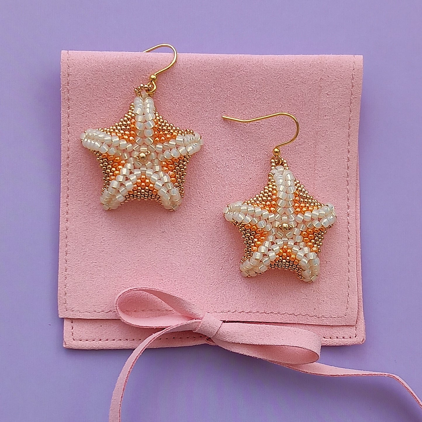 Orecchini Pendente Arancio "Stella Maris"