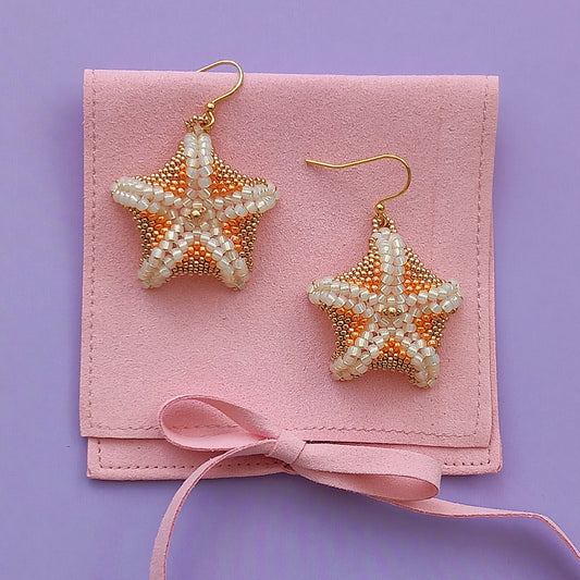 Orecchini Pendente Arancio "Stella Maris"