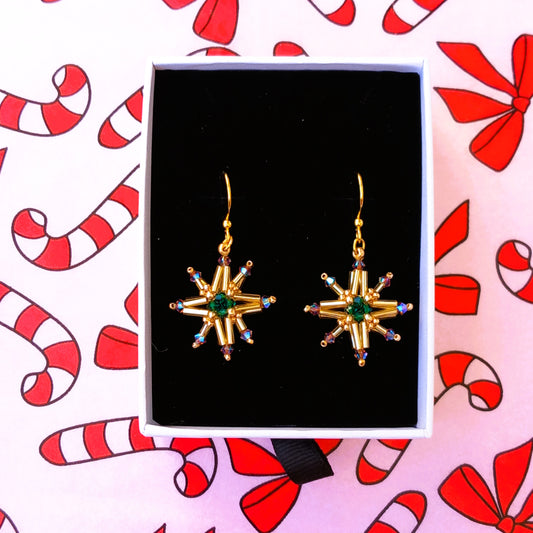 Orecchini Pendente "Stella di Natale"