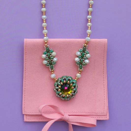 Collana Girocollo Verde "Soleil"
